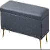 SYJKOO Storage Bench, Window Seat Bench, Bed Stool, Bedroom Bench, Sofa Stool, Entryway Bench, Modern Minimalist Bed-Sofa-Changing-Shoe Stool, Bedside Stool (Color: Gra view 3