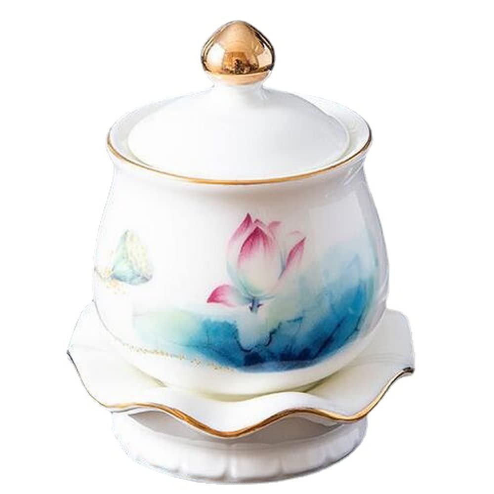 STSTS Buddhist Water Offering Bowl, 10 cm, Porcelain, Decorative Guanyin Cup