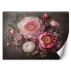 Feeby 3D Nonwoven Photo Wallpaper, Pink Nature Leaf Flowers, 300 x 210 cm view 1