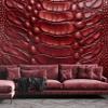 Feeby 3D Wallpaper 400 x 280 cm, Red Snakeskin view 2