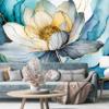 Feeby 3D Vinyl Wallpaper, 400 x 280 cm, Watercolor Flowers view 2