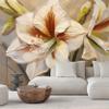 Feeby 3D Wallpaper, 200 x 140 cm, White Painted Flower view 2