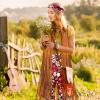 ATOWORLD Women's Hippie Costume Set with Fringe Vest, Flared Pants and Boho Accessories view 4