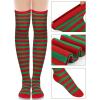 KANMUASD Women's 5-Piece Christmas Elf Costume Set with Velvet Dress, Belt, Hat, Shoes and Socks view 3