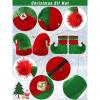 KANMUASD Women's 5-Piece Christmas Elf Costume Set with Velvet Dress, Belt, Hat, Shoes and Socks view 4