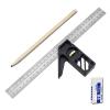 Adjustable 30 cm Combination Spirit Level Ruler, Protractor and Measuring Tool Set, Stainless Steel and Aluminum view 1