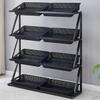 Commercial Supermarket Fruit & Vegetable Rack Organizer with Angled Opening view 1