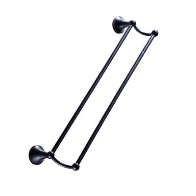 IKVODEOS 1-Piece Double Towel Bar with Shelf, Wall-Mounted Bathroom Towel Rack, Dish Towel Holder, Messi