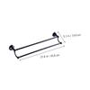 IKVODEOS 1-Piece Double Towel Bar with Shelf, Wall-Mounted Bathroom Towel Rack, Dish Towel Holder, Messi view 2