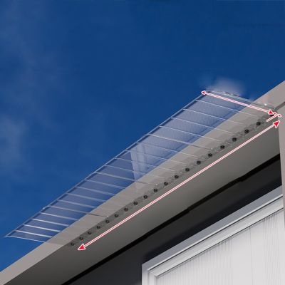 VIBEXIN Polycarbonate Door Awning, Self-Cleaning Canopy
