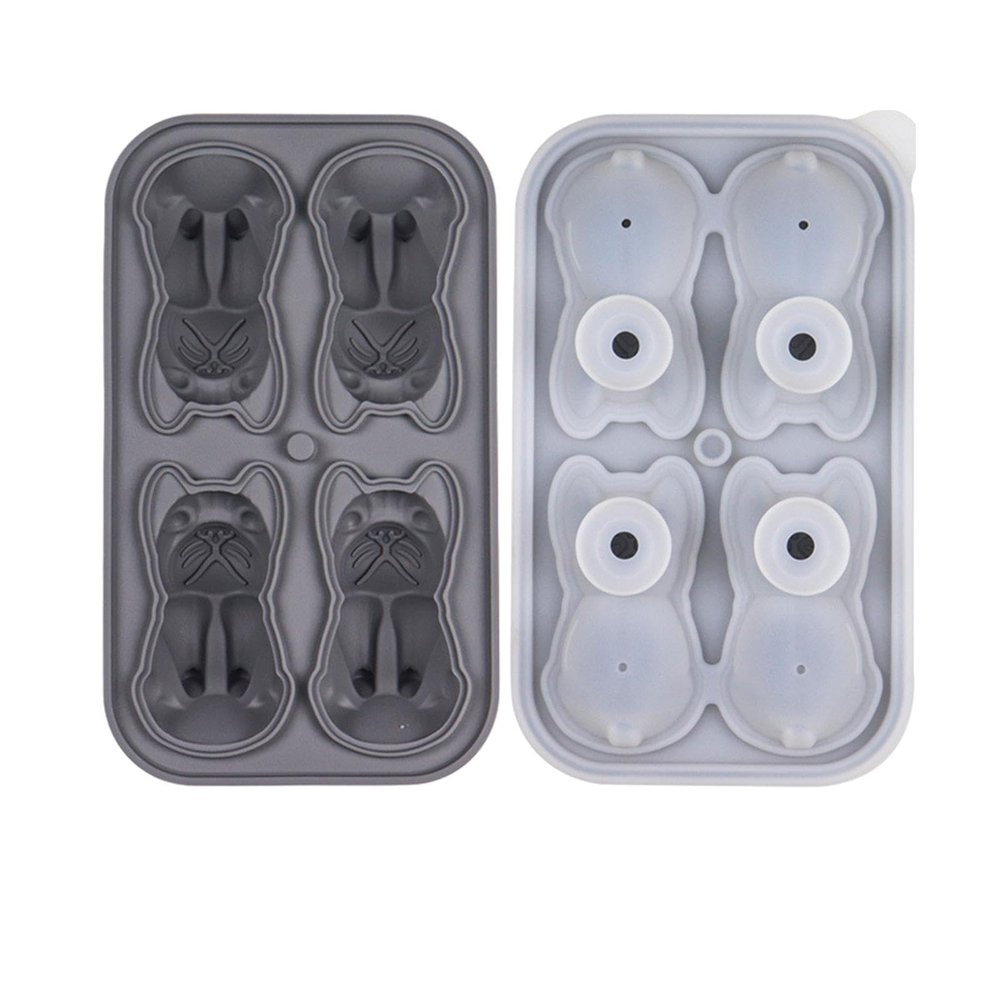 Funny French Bulldog Silicone Ice Cube Mold