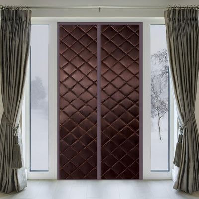 Magnetic Thermal Insulated Door Curtain, 225 x 265 cm, Brown