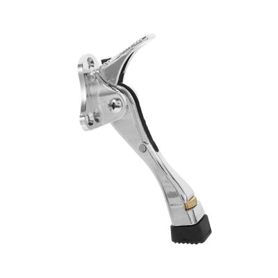 Tofficu Adjustable Metal Door Stopper with Rubber Foot and Kick-Down Mechanism