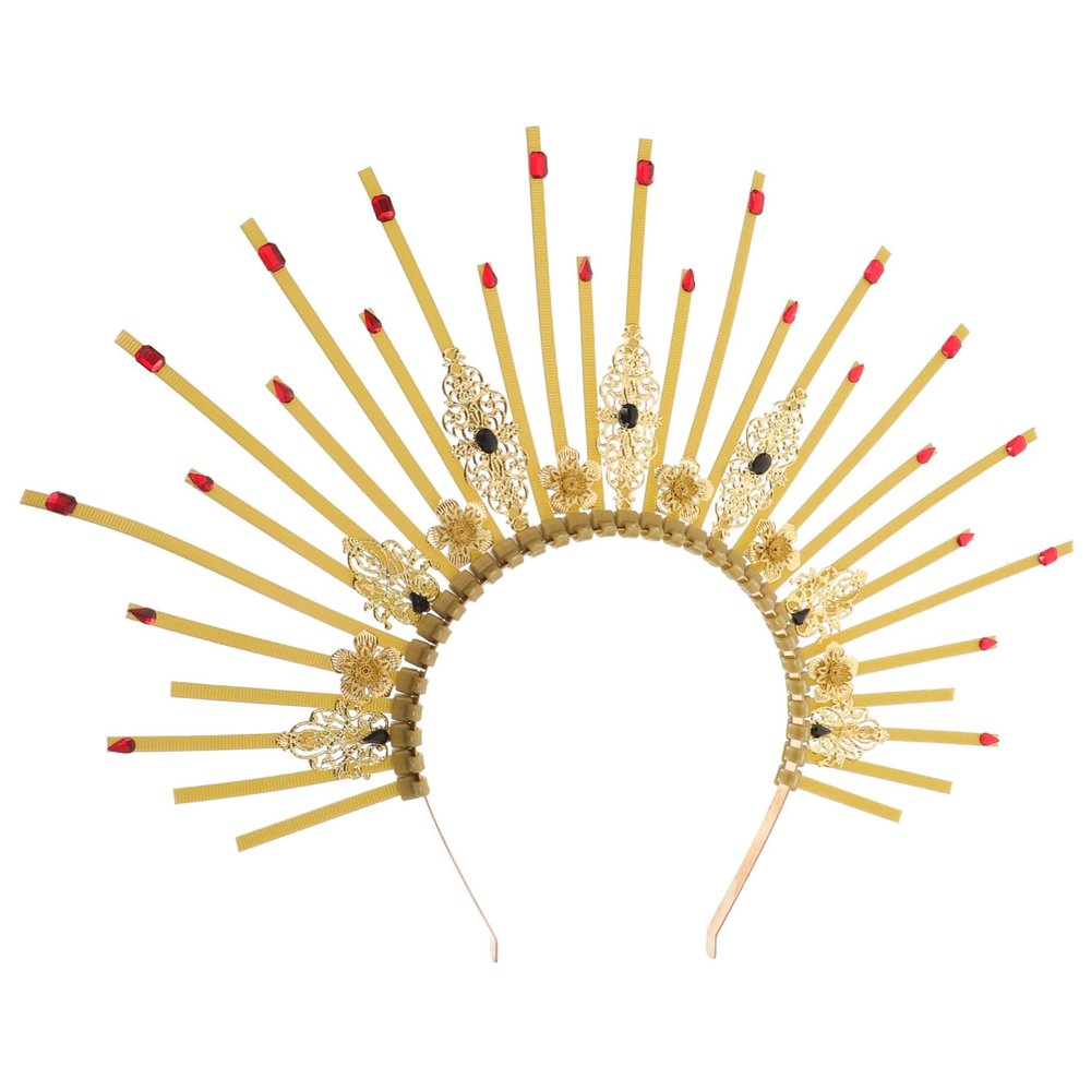 Healvian Gothic Crown Headband with Halo for Adult Women