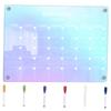 Magnetic Acrylic Refrigerator Monthly Planner, Erasable, 7 Pieces view 1