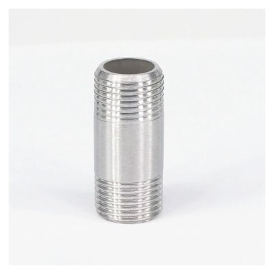 1/4 in Equal Male-Thread Barrel Nipple, 304 Stainless Steel Pipe Fitting Connector/Coupler for Water, Oil, and Air — IINKUEYK