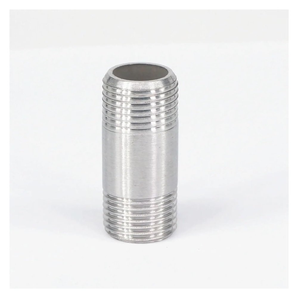 1/4 in Equal Male-Thread Barrel Nipple, 304 Stainless Steel Pipe Fitting Connector/Coupler for Water, Oil, and Air — IINKUEYK