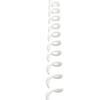 Coiled Spiral 3-Core White Power Cable, 22AWG/18AWG/15AWG/13AWG, 5 m Extendable Spring Cable (18AWG) view 2