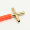 1pc Copper Pipe Fitting, Four-Way Cross Hose Barb Joint, 4/6/8/10/12/14/16/19/25 mm, IINKUEYK (19 mm) view 3