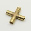 1pc Copper Pipe Fitting, Four-Way Cross Hose Barb Joint, 4/6/8/10/12/14/16/19/25 mm, IINKUEYK (19 mm) view 4