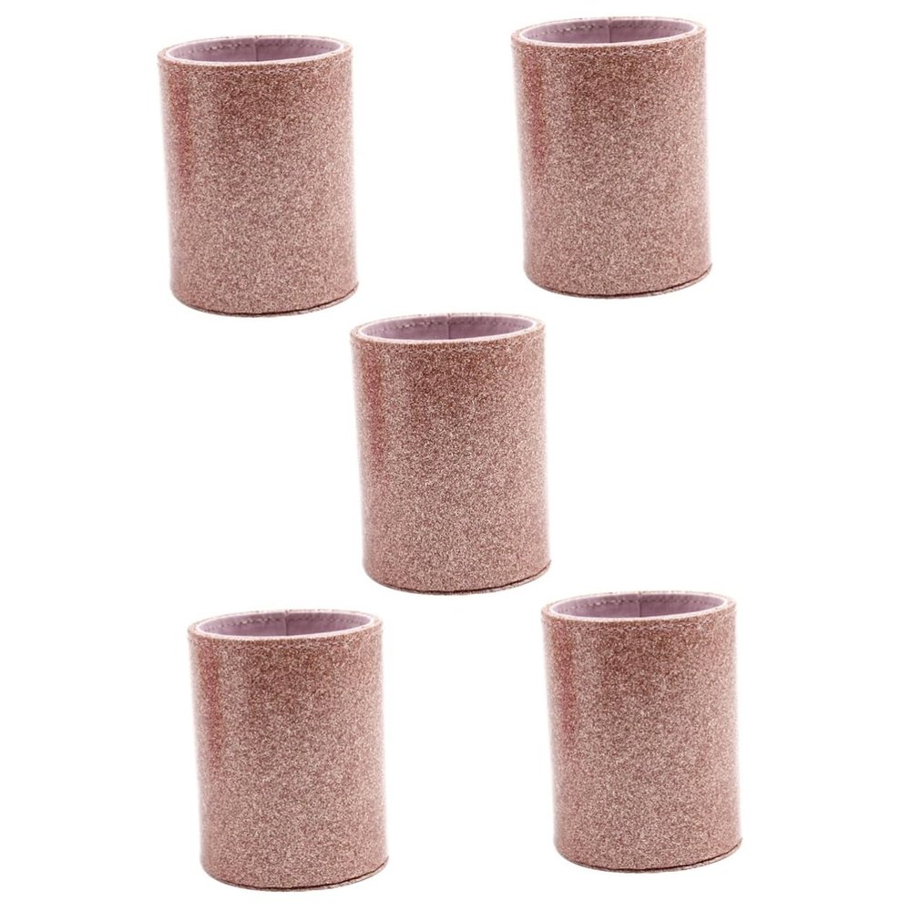 DIYEAH 5-Piece PU Leather Pen Holder Set for Desk