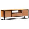 TV Cabinet 120 × 30 × 40 cm Solid Reclaimed Wood and Steel view 2