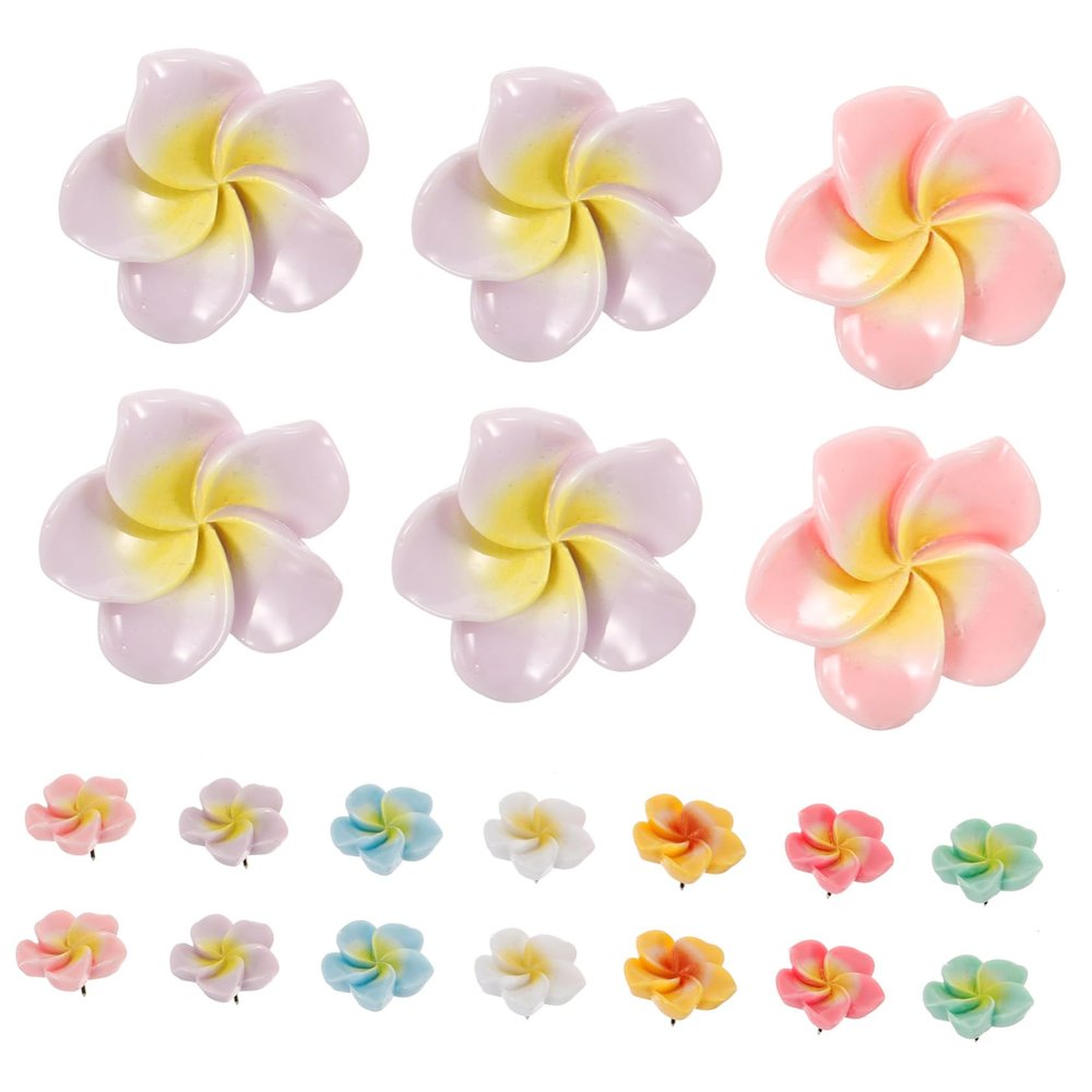 VILLCASE 21-Piece Flower-Shaped Plastic Push Pins for Corkboards