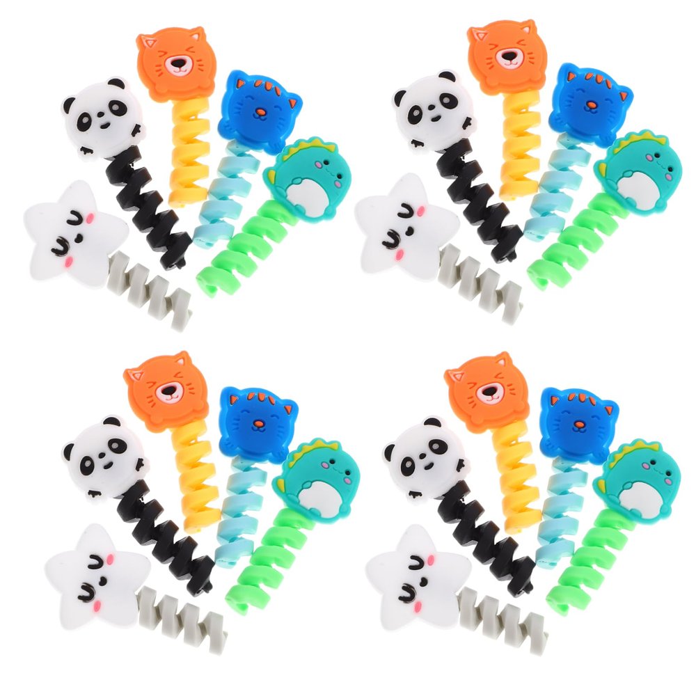 Housoutil 50-Piece Silicone Cable Protectors, Easy to Install, Random Colors