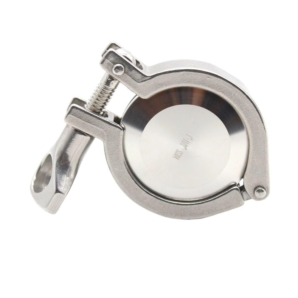 Pipe Fitting Set, 1.5" OD, 38 mm Clamp, 50.5 mm Weld Ferrule, End Cap, Tri-Clamp and Silicone Gasket