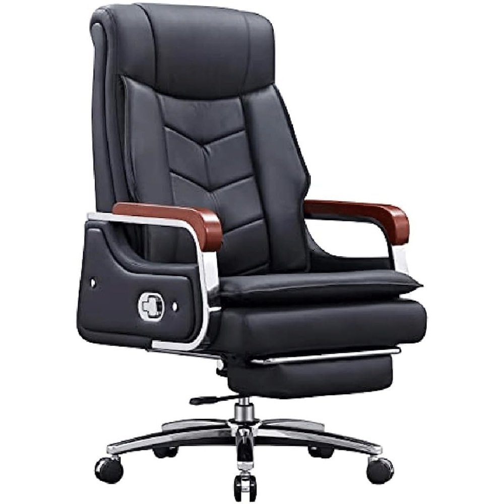 Pealihuy Rolling Office Chair with Footstool