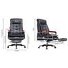 Pealihuy Rolling Office Chair with Footstool view 2