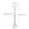 Sourcing Map Thin Open-End Wrench, 24 mm x 27 mm, Metric, Sandblasted 3Cr13 Stainless Steel view 2