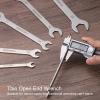 Sourcing Map Thin Open-End Wrench, 24 mm x 27 mm, Metric, Sandblasted 3Cr13 Stainless Steel view 4