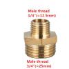 1/8"–1" Brass Reduced Male-Thread Butt-Joint Adapter for Pneumatic, Water Heating, Oil, and Gas view 2