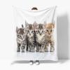 Cozy Blanket 100 x 150 cm, Warm Sherpa Throw with Gray Animal Print view 3
