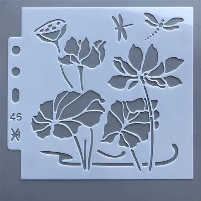 Lotus Dragonfly Stencils for Card Making and DIY Scrapbooking