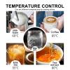 VNATWGOO 220V 2500W Commercial Steam Milk Frother, 12L Water Boiler, LED Display, Black view 3