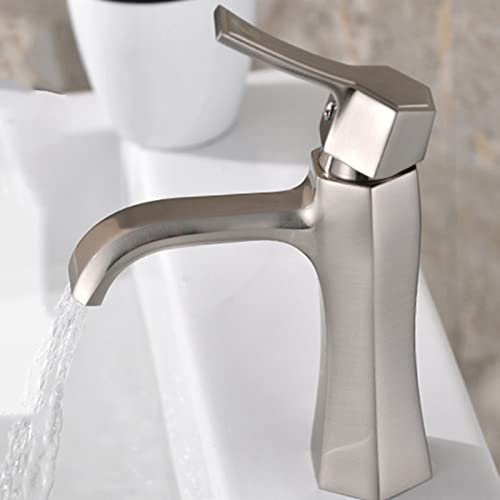 Diamond-Shaped Black Brass Basin Mixer Faucet
