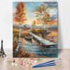 RNXAOPEN Paint by Numbers for Adults, DIY Autumn Farm Canvas Kit, Unframed, 70 x 95 cm, 1126-9 view 1