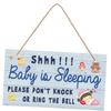 Ciieeo Wooden Door Sign, Sleeping Baby Room Decor, Christmas Theme Party view 1