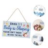 Ciieeo Wooden Door Sign, Sleeping Baby Room Decor, Christmas Theme Party view 4