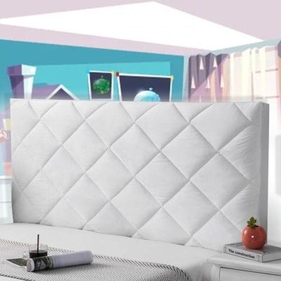 Padded Stretch Headboard Cover for Single, Double and Queen-Size Beds, Gray, 180 cm