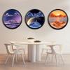 Liquid Motion Sand Art, 360° Rotating Wall Hanging, Round Glass 3D Deep-Sea Sandscape view 2