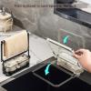 Suction Cup Corner Sink Strainer Basket with Net view 3