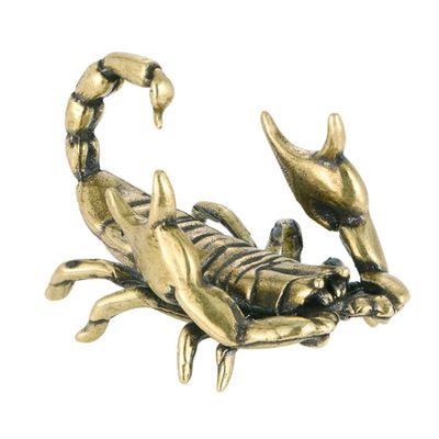 Cabilock Brass Scorpion Pen Holder, Retro Style
