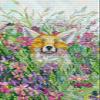 Awesocrafts The Tipsy Fox Pre-Printed Cross-Stitch Kit, 14-Count, 2 Strands view 1