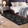 Ymural Black Hallway Runner Rug 100 x 600 cm, Washable, Non-Slip, Vintage Short-Pile Polyester view 3