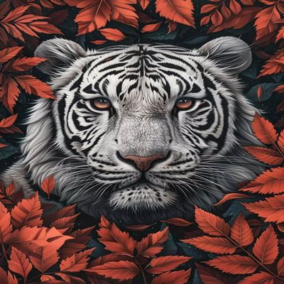5D Tiger Diamond Painting Kit for Adults, Full Drill, 80 x 100 cm