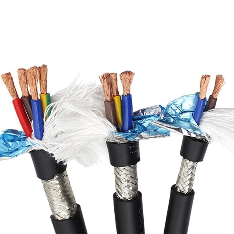 Highly Flexible Shielded TRVVP Drag Chain Cable, 7-Core, 15 AWG, 5 m