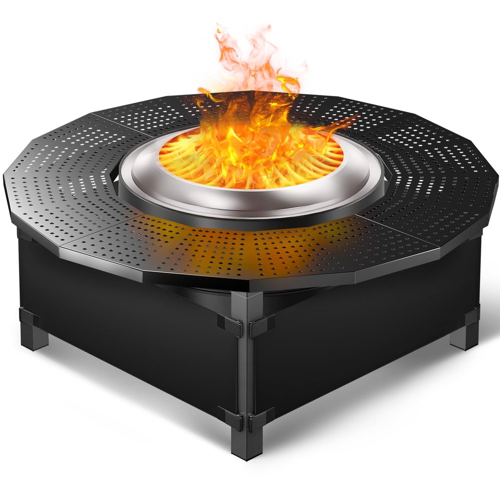 Wanchao 121.4 cm Fire Pit Table Surround with Oxford Fabric Safety Enclosure